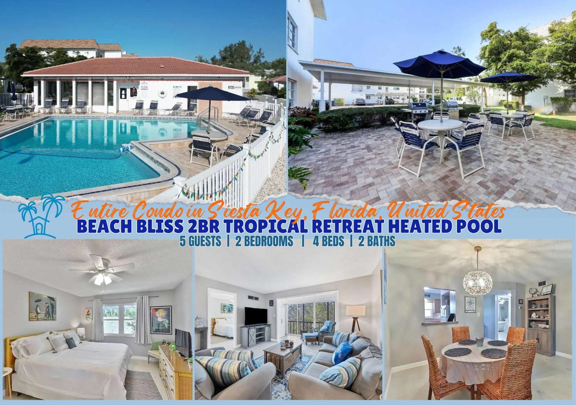 2 Bed 2 Bath Centrally Located On Siesta Key ساراسوتا المظهر الخارجي الصورة